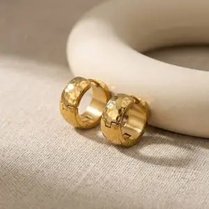 Hammered Hoop Earrings