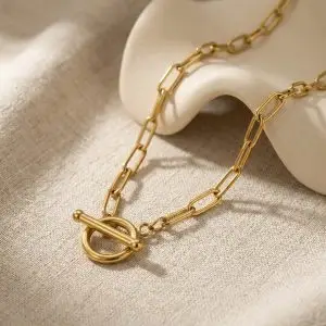 Paper Pin Toggle Necklace
