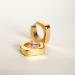 Square Huggie Hoops