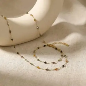 Irregular Colour Bead Necklace